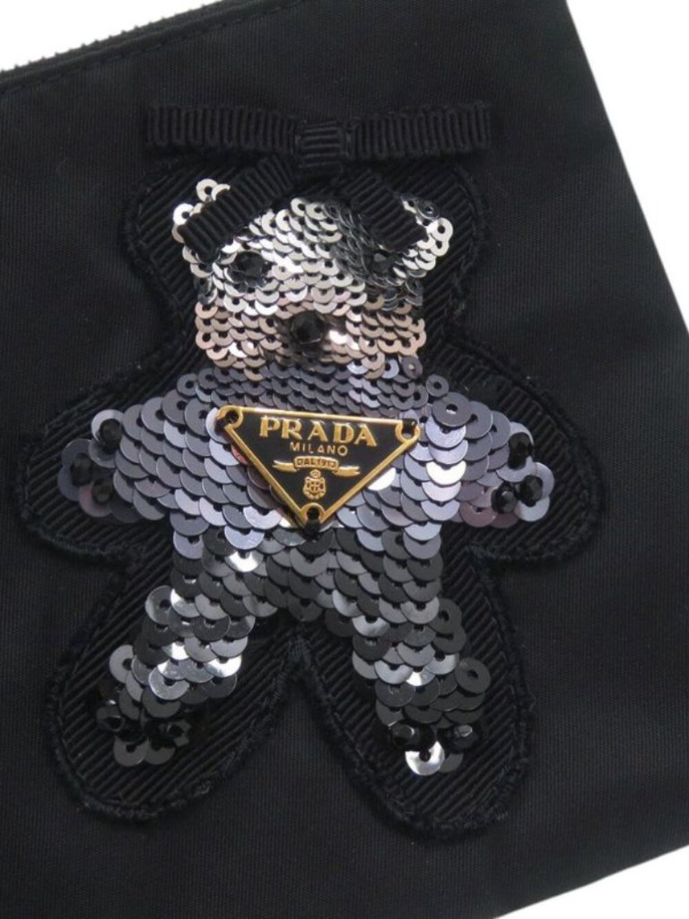 Prada Nylon Bear Black Pouch - Picture 5 of 6